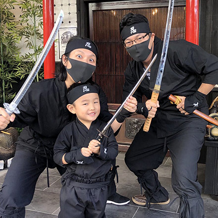 忍者服レンタルの体験光景