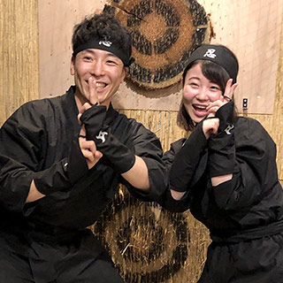 忍者服レンタルの体験光景