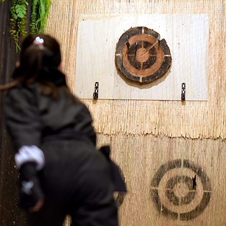 手裏剣の体験光景